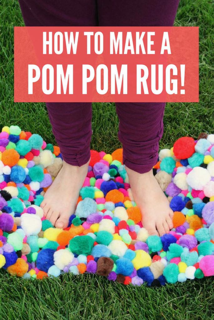 How to make a pom pom rug | pom pom rug instructions | yarn pom pom rug diy | 