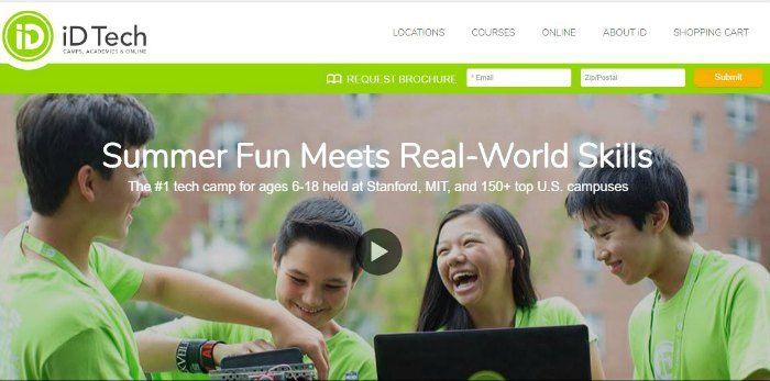 iDTech Summer Fun camps Homepage