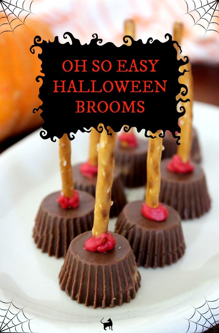 oh so very easy Reeses Halloween Brooms