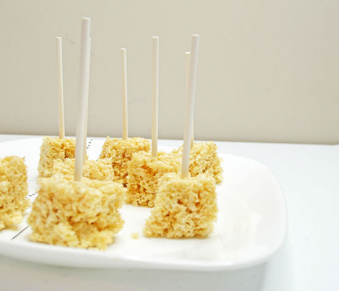 rice krispie pops before sauce