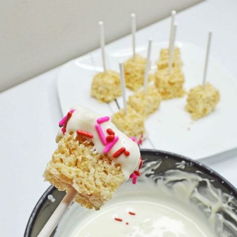 rice krispie pops sprinkles added